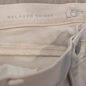 Loft Relaxed Distressed Skinny Jeans